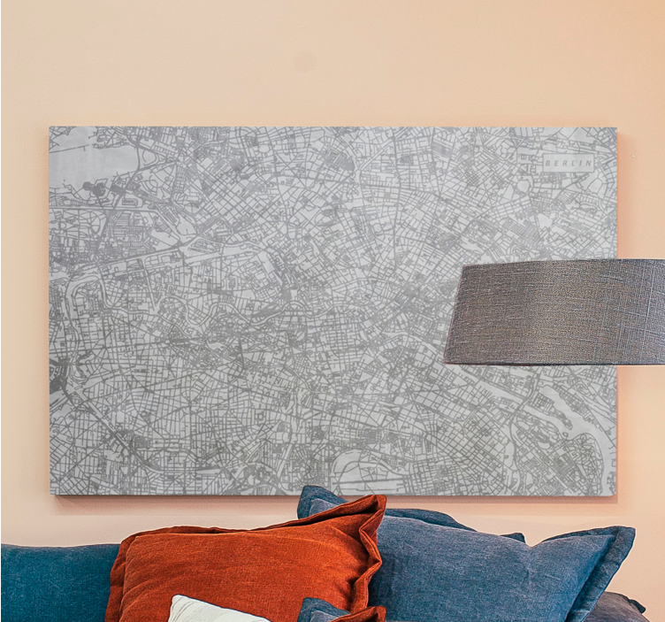 şehir haritası berlin şehir kanvas tablo - TenStickers