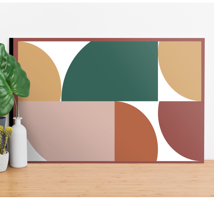 Soyut desen şekiller geometrik tuval - TenStickers