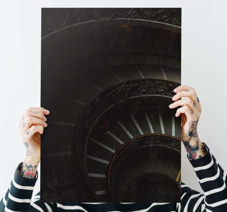 Soyut tablo spiral merdiven derinliği - TenStickers