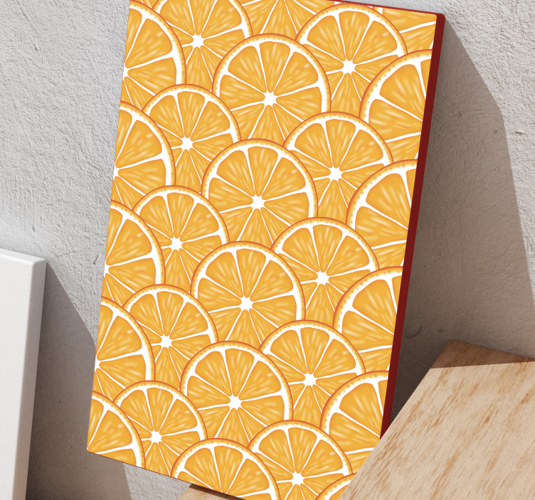 Turuncu desen meyve tuvali - TenStickers