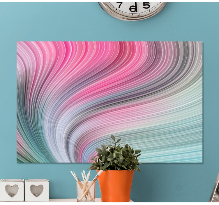 çok renkli sanatsal diyagonal çizgili tuval - TenStickers