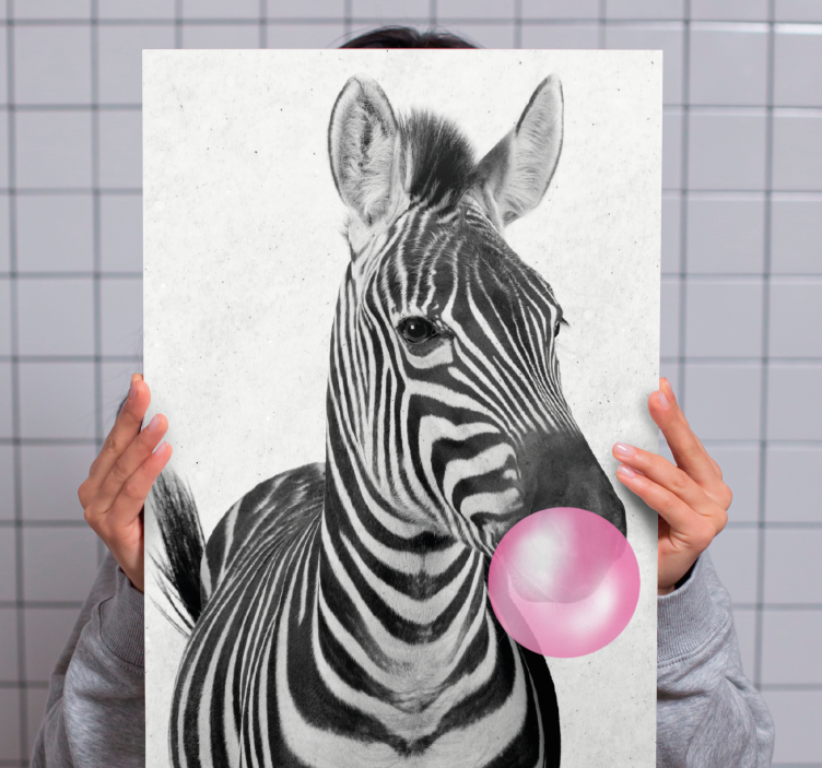 Zebra hayvan ciklet modern tuval - TenStickers