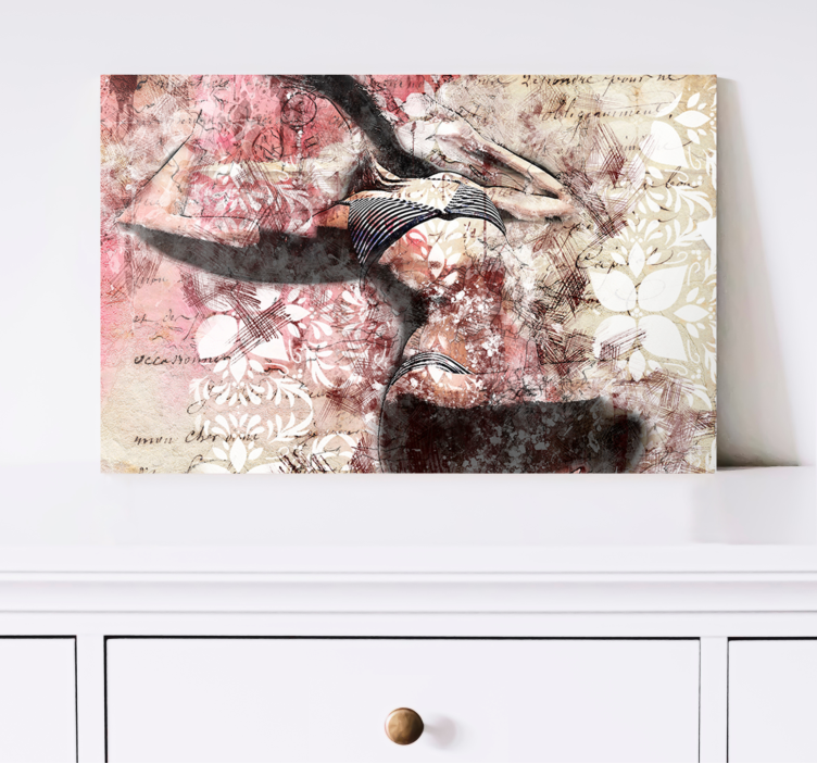 Vücut detayları kolaj yatak odası duvar baskıları - TenStickers