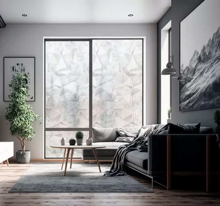 3d efekti geometrik pencere sticker - TenStickers