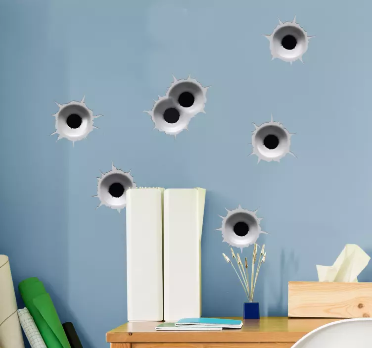 Kurşun delikleri araba çıkartmaları - TenStickers