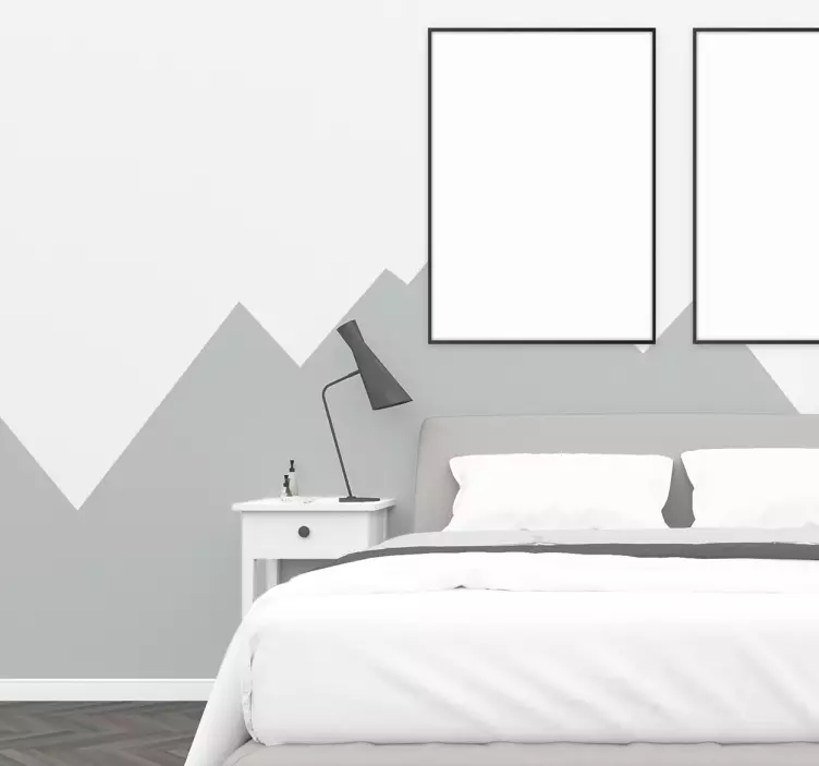 Dağ kabartma duvar sınır çıkartması - TenStickers