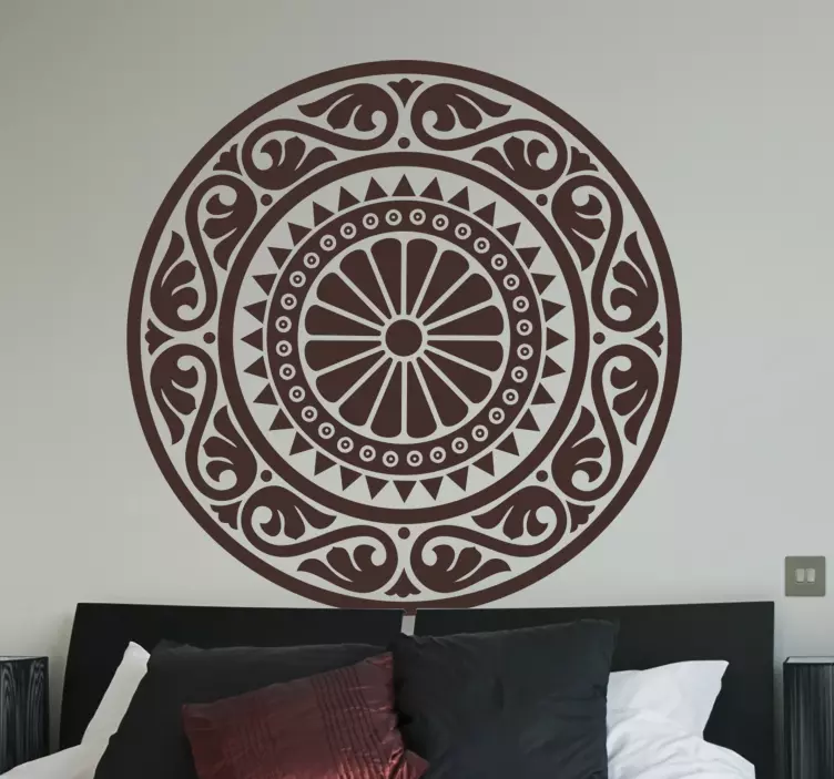 Klasik rozet mandala duvar sticker - TenStickers