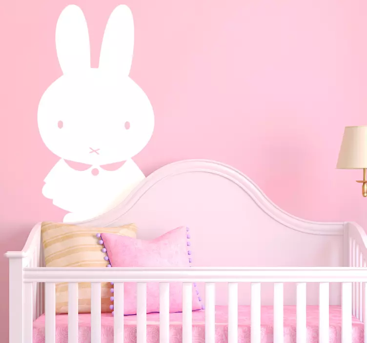 Sevimli tavşan hayvan duvar sticker babyroom - TenStickers