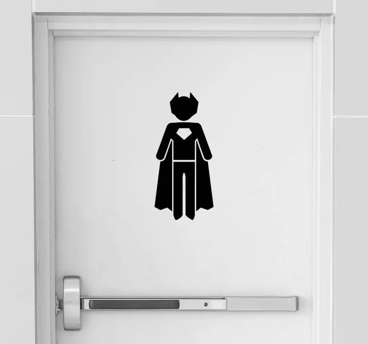 Süper kahraman banyo kapı çıkartmalar - TenStickers