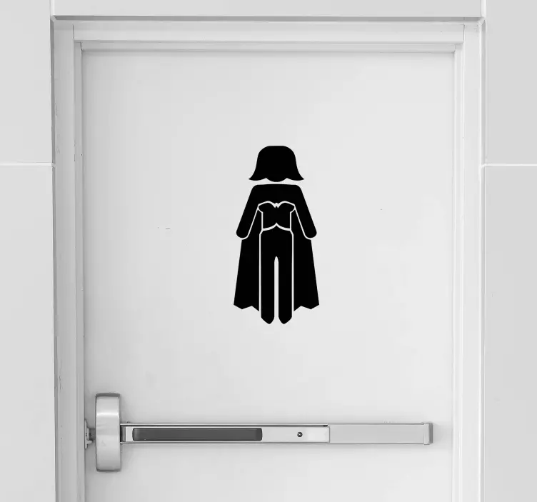 Süper kahraman banyo kapı çıkartmalar - TenStickers