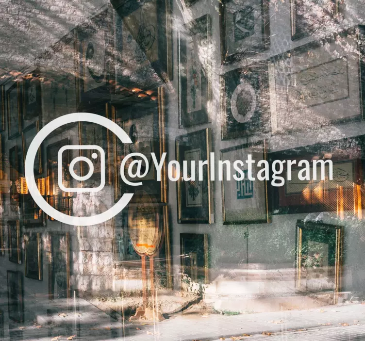 Kişiselleştirilmiş instagram pencere etiketi - TenStickers