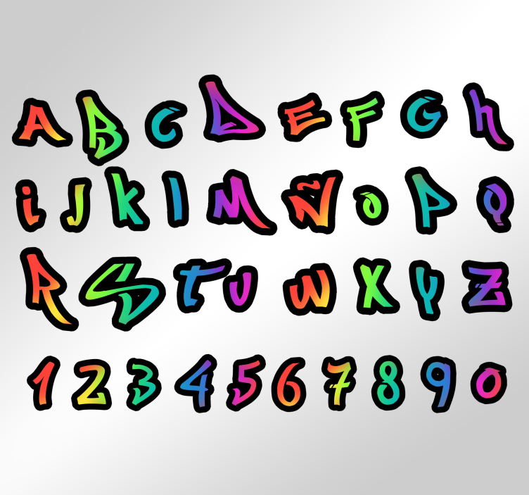 Grafiti adı özelleştirilebilir sticker - TenStickers