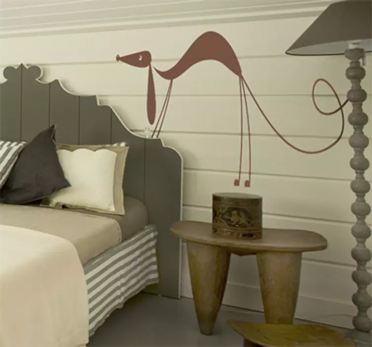 Köpek dikkat duvar sticker - TenStickers