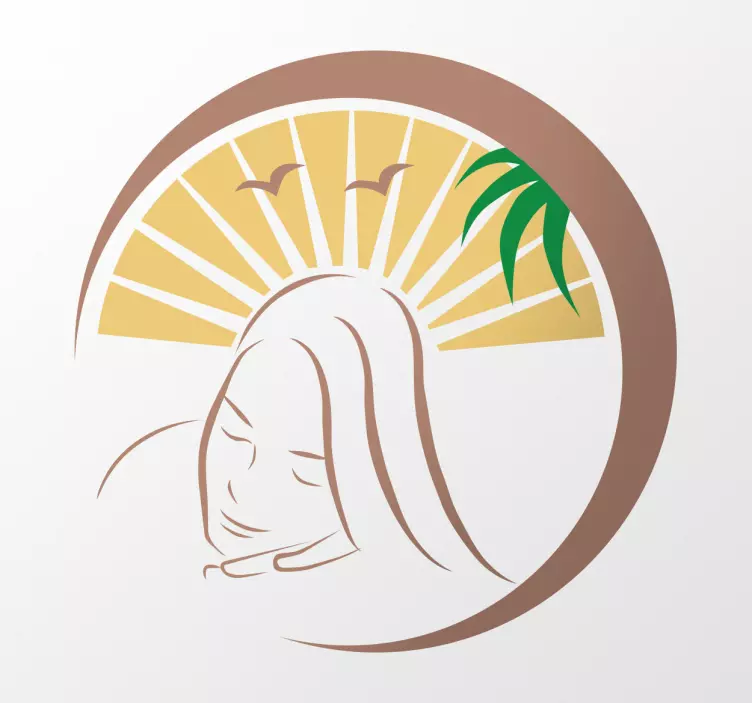 Spa masaj duvar vinil sticker - TenStickers