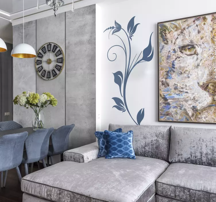 çiçek dekorasyonu 58 duvar çıkartması - TenStickers