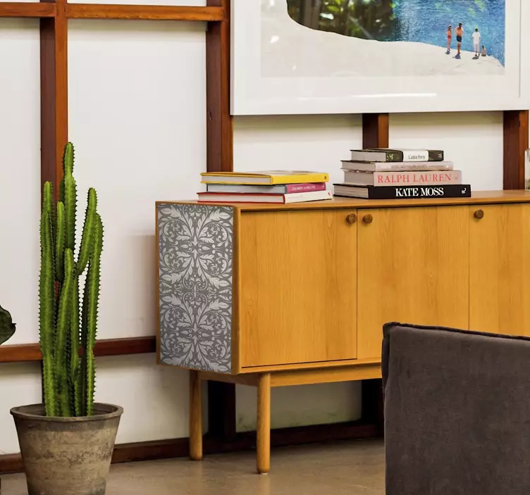 Gri süs mobilya çıkartması - TenStickers