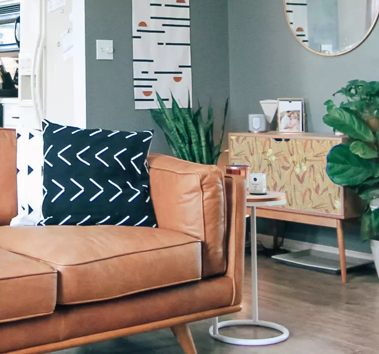 Sonbahar çiçek deseni hayvan çıkartması - TenStickers