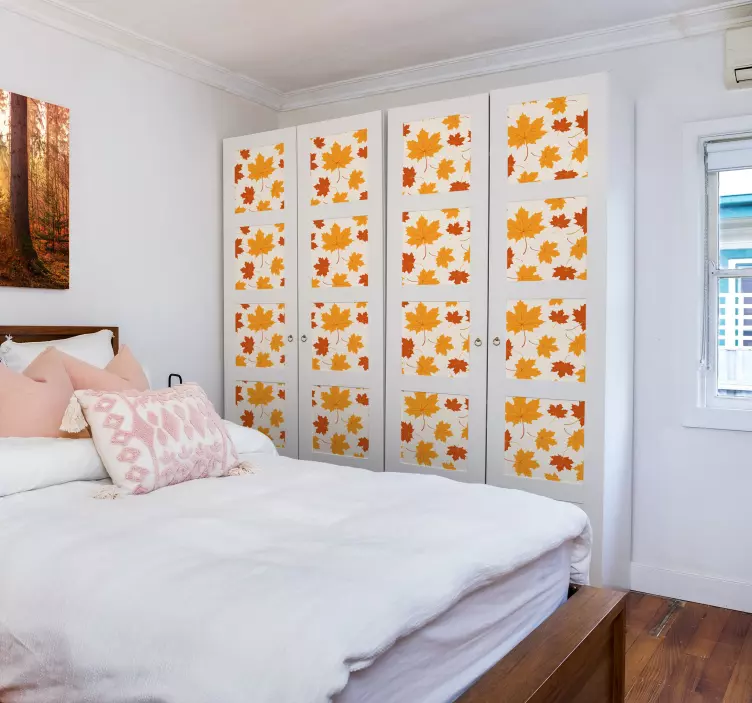 Sonbahar yaprakları vinil duvar kağıdı - TenStickers