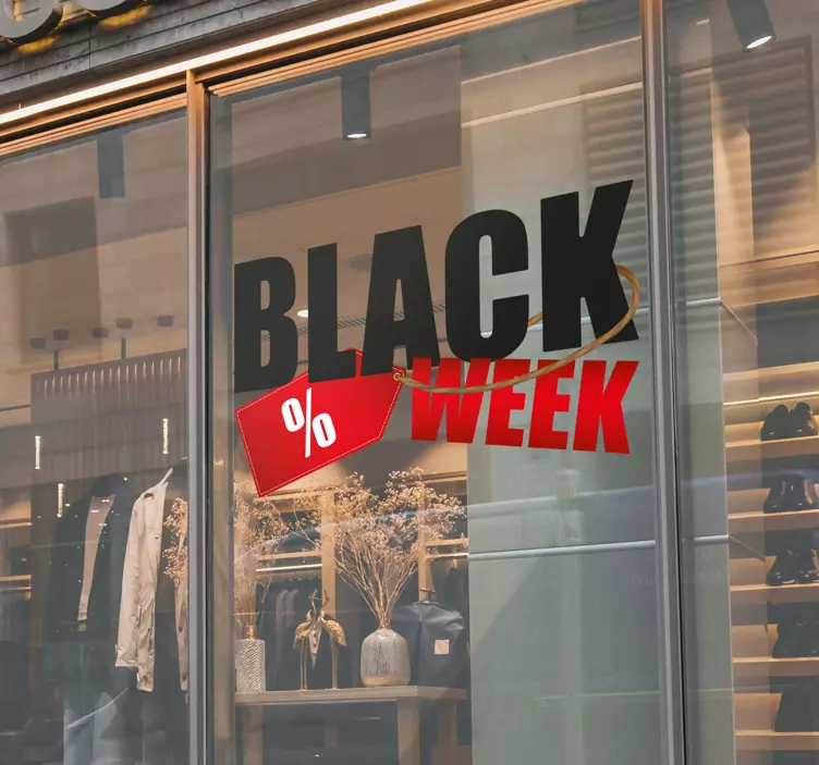 Kara hafta etiketi kara cuma etiketi - TenStickers