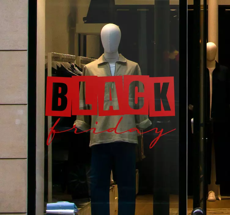 Kara cuma dükkanı satış etiketi - TenStickers