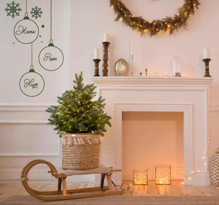 özel yılbaşı süsleri çıkartması - TenStickers