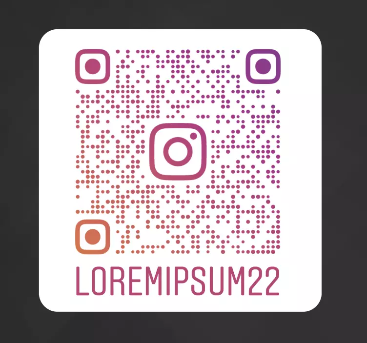 çok renkli instagram qr kodu kişiselleştirilmiş çıkartma - TenStickers
