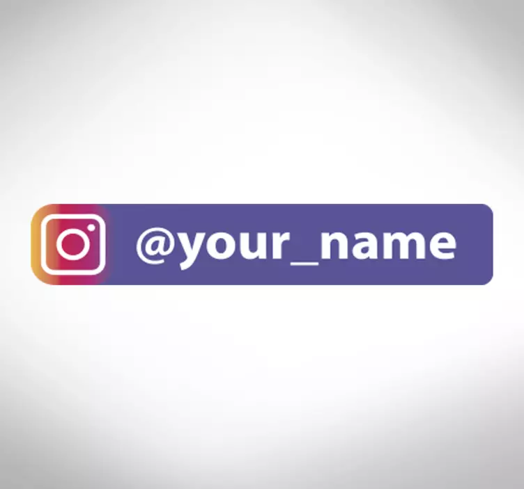 Kişiselleştirilmiş mor instagram logosu vinil işareti - TenStickers