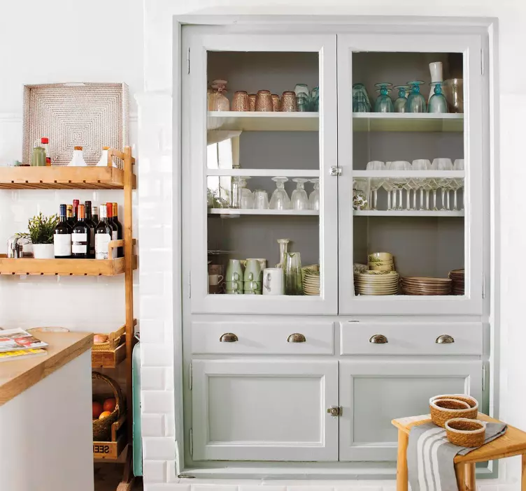 Gri renk mobilya sticker - TenStickers