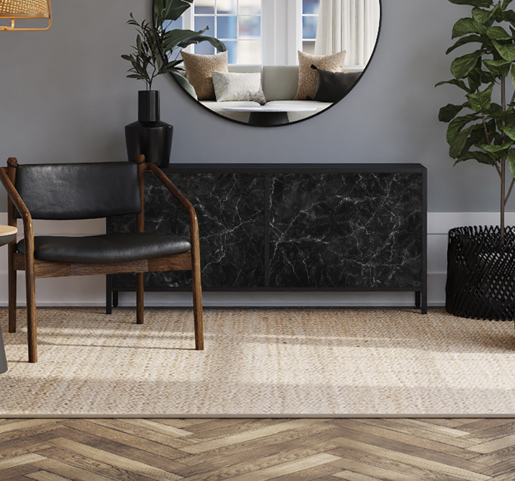 Siyah Mermer mobilya sticker - TenStickers