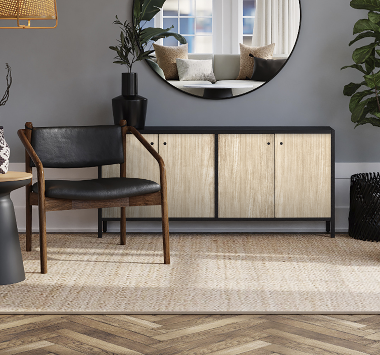 Açık Renkli Ahşap mobilya sticker - TenStickers