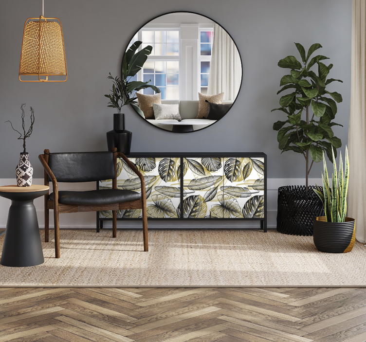 Tropikal Şık Bitkiler mobilya sticker - TenStickers