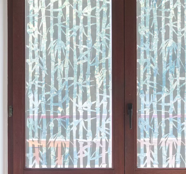 Translusent Bambu ile İstanbul pencere sticker - TenStickers