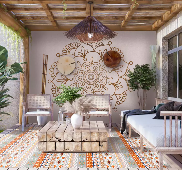 Hint lotus çiçeği etiket - TenStickers