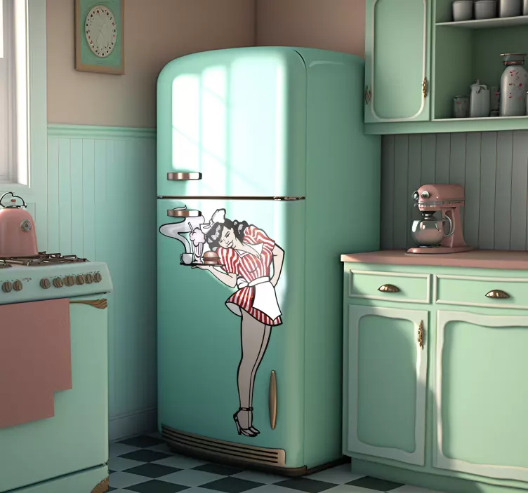 Retro 50s garson çıkartması - TenStickers