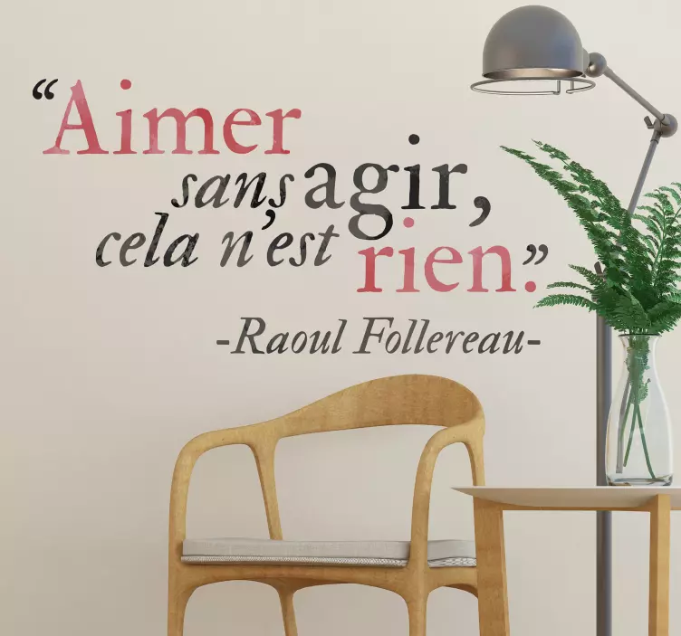 Hareket etmeden sevgi dolu ifade çıkartması - TenStickers