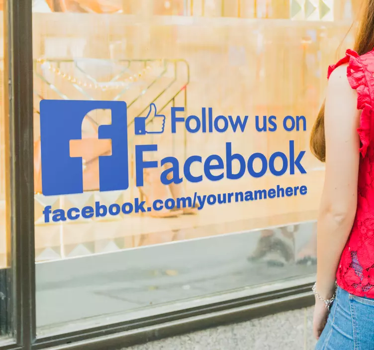 Bizi facebook etikette takip edin - TenStickers