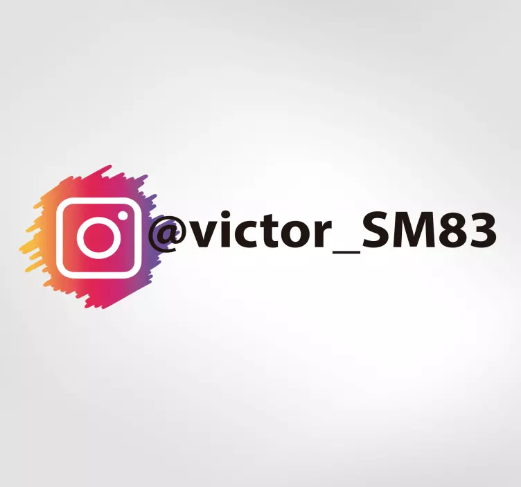 Kişiselleştirilmiş Instagram logosu siyah harflerle mağaza ön işa - TenStickers