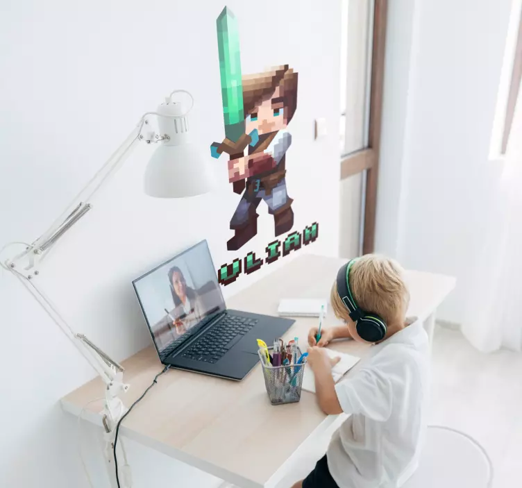 Pixelated karakterin kılıcıPixelated Karakterin Kılıcı video oyun - TenStickers