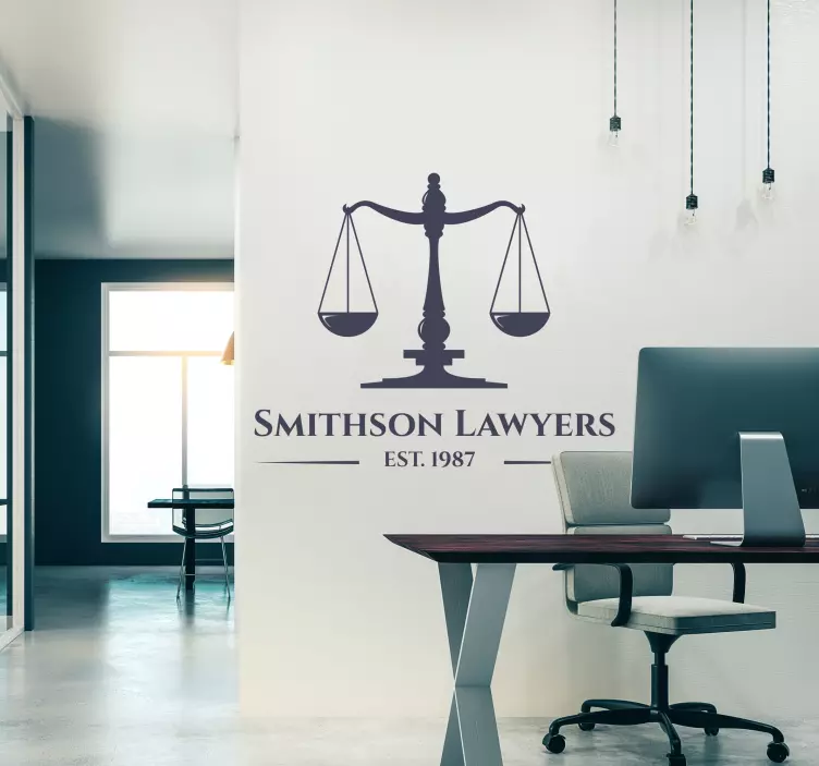 Özelleştirilebilir Adalet Ölçekleri yasal sticker - TenStickers