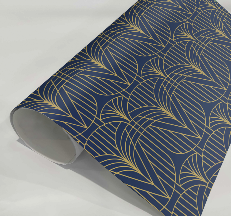 Altın detaylarıyla art deco deseni desenli sticker - TenStickers