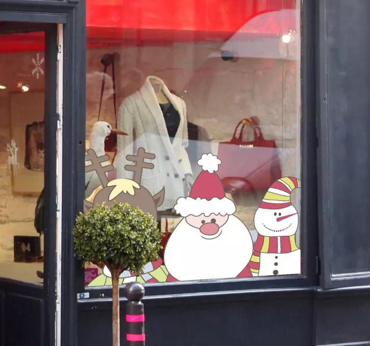 ön pencere yılbaşı çıkartması - TenStickers