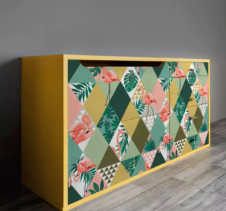 Tropikal orman mobilya çıkartması - TenStickers