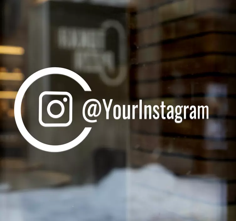 Kişiselleştirilmiş instagram pencere etiketi - TenStickers