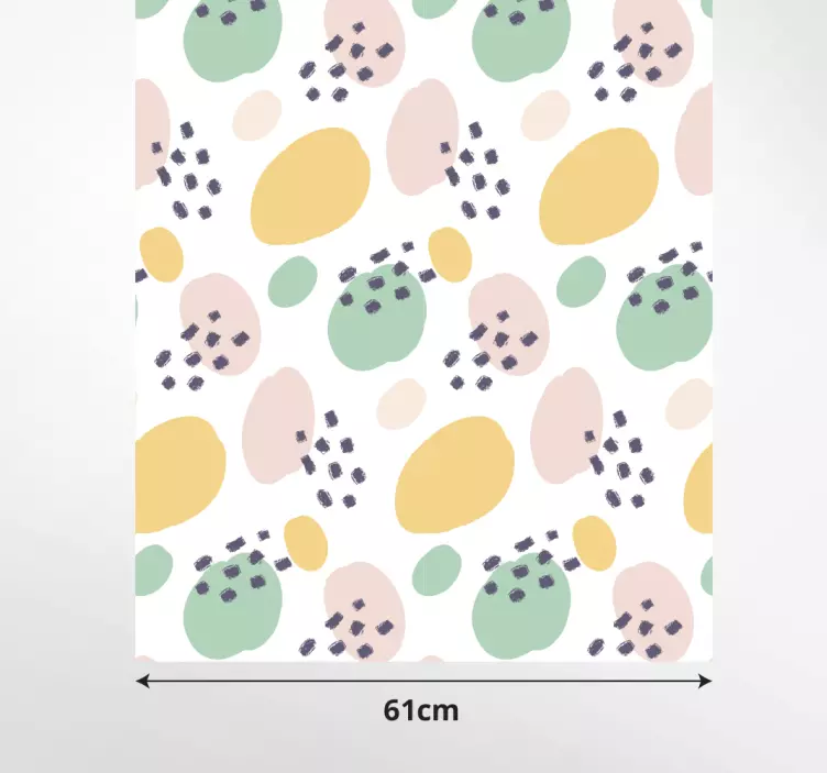 Pastel duvar sanatı formları mobilya vinil çıkartması - TenStickers