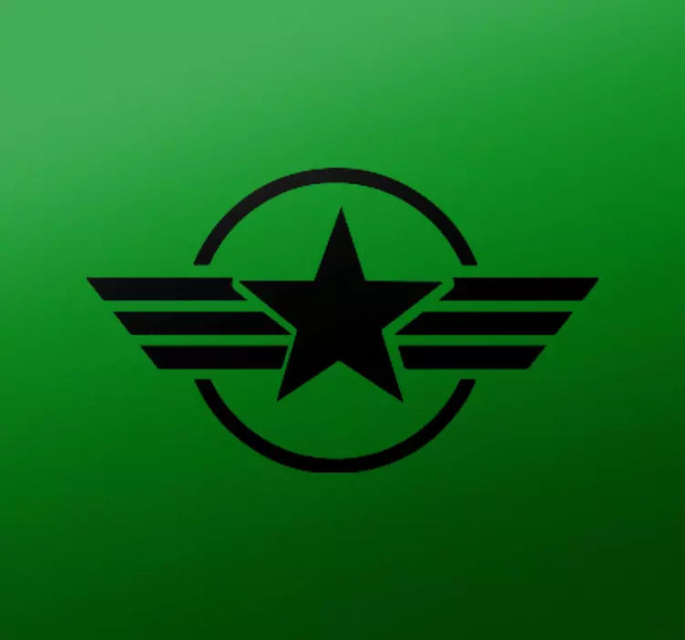 Bir daire motosiklet çıkartması ile çevrili yıldız - TenStickers