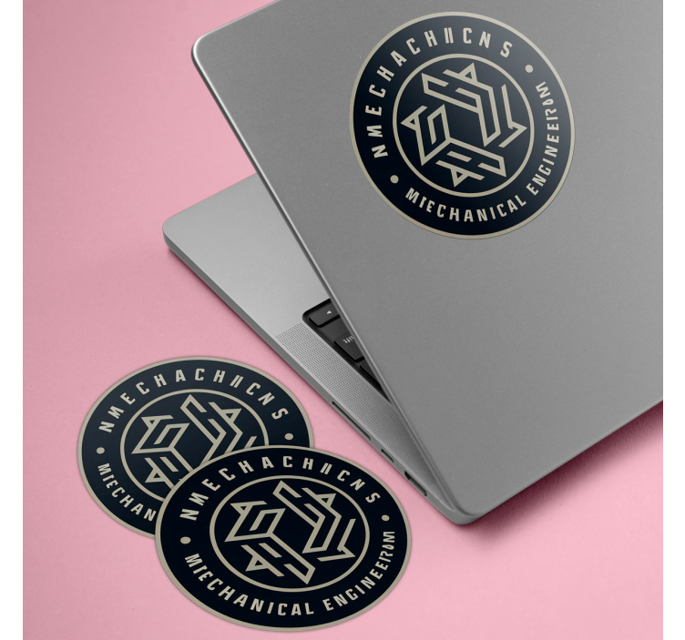 Logolu kişiselleştirilmiş daire hayvan çıkartması - TenStickers