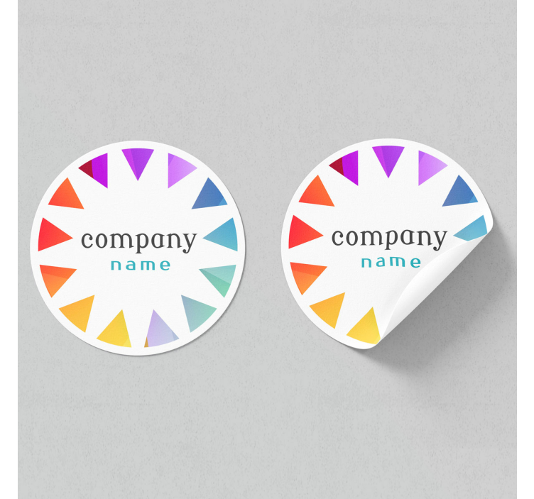 Logolu kişiselleştirilmiş daire hayvan çıkartması - TenStickers