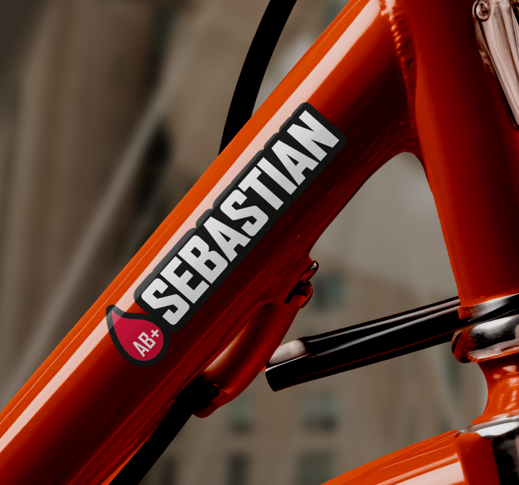 Kan grubu adı yazılı bayrak hayvan çıkartması - TenStickers