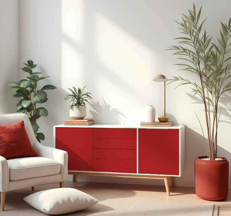 Mat kırmızı hayvan çıkartması - TenStickers