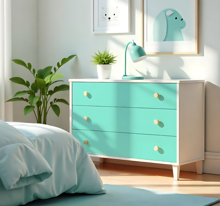 Mat açık turkuaz hayvan çıkartması - TenStickers